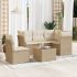 Set mobilier de grădină cu perne, 6 piese, negru, poliratan GartenMobel Dekor