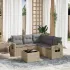 Set canapele de grădină cu perne, 6 piese gri deschis poliratan GartenMobel Dekor