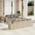 Set mobilier de grădină cu perne, 8 piese gri deschis poliratan GartenMobel Dekor