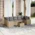 Set canapele de grădină cu perne, 8 piese, gri, poliratan GartenMobel Dekor