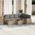 Set mobilier de grădină cu perne, 8 piese, negru, poliratan GartenMobel Dekor