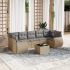 Set mobilier de grădină cu perne, 8 piese, negru, poliratan GartenMobel Dekor