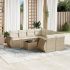 Set mobilier de grădină cu perne, 9 piese, negru, poliratan GartenMobel Dekor