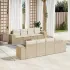 Set mobilier de grădină cu perne, 9 piese, negru, poliratan GartenMobel Dekor