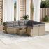 Set mobilier de grădină cu perne, 9 piese, negru, poliratan GartenMobel Dekor