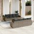 Set mobilier de grădină cu perne, 9 piese, negru, poliratan GartenMobel Dekor
