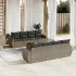 Set mobilier de grădină cu perne, 9 piese, negru, poliratan GartenMobel Dekor