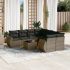 Set mobilier de grădină cu perne, 9 piese, negru, poliratan GartenMobel Dekor