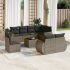 Set mobilier de grădină cu perne, 9 piese, negru, poliratan GartenMobel Dekor