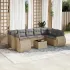 Set canapele de grădină cu perne, 10 piese, negru, poliratan GartenMobel Dekor