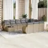 Set canapele de grădină cu perne, 11 piese, negru, poliratan GartenMobel Dekor