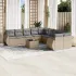 Set canapele de grădină cu perne, 11 piese, negru, poliratan GartenMobel Dekor