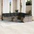 Set canapele de grădină cu perne, 11 piese, negru, poliratan GartenMobel Dekor