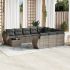 Set canapele de grădină cu perne, 11 piese, negru, poliratan GartenMobel Dekor
