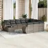 Set canapele de grădină cu perne, 11 piese, negru, poliratan GartenMobel Dekor