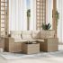 Set mobilier de grădină cu perne, 5 piese, negru, poliratan GartenMobel Dekor