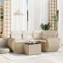 Set mobilier de grădină cu perne, 5 piese, negru, poliratan GartenMobel Dekor