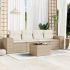 Set mobilier de grădină cu perne, 5 piese, negru, poliratan GartenMobel Dekor