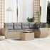 Set mobilier de grădină cu perne, 6 piese, negru, poliratan GartenMobel Dekor