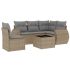 Set mobilier grădină cu perne, 6 piese, gri, poliratan GartenMobel Dekor