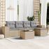 Set mobilier de grădină cu perne, 6 piese, negru, poliratan GartenMobel Dekor