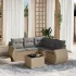 Set mobilier de grădină cu perne, 6 piese, negru, poliratan GartenMobel Dekor