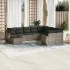 Set canapele de grădină cu perne, 10 piese, negru, poliratan GartenMobel Dekor