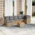Set mobilier de grădină cu perne, 8 piese, negru, poliratan GartenMobel Dekor