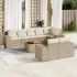Set mobilier de grădină cu perne, 9 piese, negru, poliratan GartenMobel Dekor