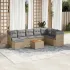 Set canapele de grădină, 9 piese, cu perne, gri, poliratan GartenMobel Dekor
