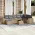 Set mobilier de grădină cu perne, 9 piese, negru, poliratan GartenMobel Dekor