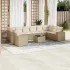 Set canapele de grădină cu perne, 11 piese, negru, poliratan GartenMobel Dekor
