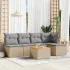 Set mobilier de grădină cu perne, 6 piese, negru, poliratan GartenMobel Dekor