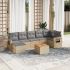 Set mobilier de grădină cu perne, 8 piese, negru, poliratan GartenMobel Dekor