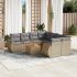Set canapele de grădină, 9 piese, cu perne, gri, poliratan GartenMobel Dekor