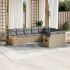 Set mobilier de grădină cu perne, 10 piese, gri, poliratan GartenMobel Dekor