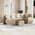 Set mobilier de grădină cu perne, 6 piese, negru, poliratan GartenMobel Dekor