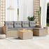 Set mobilier de grădină cu perne, 6 piese, negru, poliratan GartenMobel Dekor