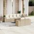 Set mobilier de grădină cu perne, 9 piese, negru, poliratan GartenMobel Dekor