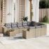 Set canapele de grădină cu perne, 11 piese, negru, poliratan GartenMobel Dekor