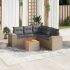 Set mobilier de grădină cu perne, 6 piese, negru, poliratan GartenMobel Dekor