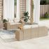 Set mobilier de grădină cu perne, 6 piese, negru, poliratan GartenMobel Dekor