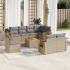 Set mobilier de grădină cu perne, 9 piese, negru, poliratan GartenMobel Dekor