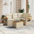 Set mobilier de grădină cu perne, 5 piese, negru, poliratan GartenMobel Dekor