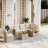 Set mobilier de grădină cu perne, 6 piese, negru, poliratan GartenMobel Dekor