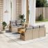 Set mobilier de grădină cu perne, 6 piese, negru, poliratan GartenMobel Dekor