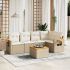 Set mobilier de grădină cu perne, 6 piese, negru, poliratan GartenMobel Dekor