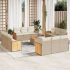Set mobilier de grădină cu perne, 13 piese, negru, poliratan GartenMobel Dekor
