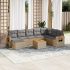 Set mobilier de grădină cu perne, 9 piese, negru, poliratan GartenMobel Dekor