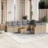 Set canapele de grădină cu perne, 10 piese, negru, poliratan GartenMobel Dekor